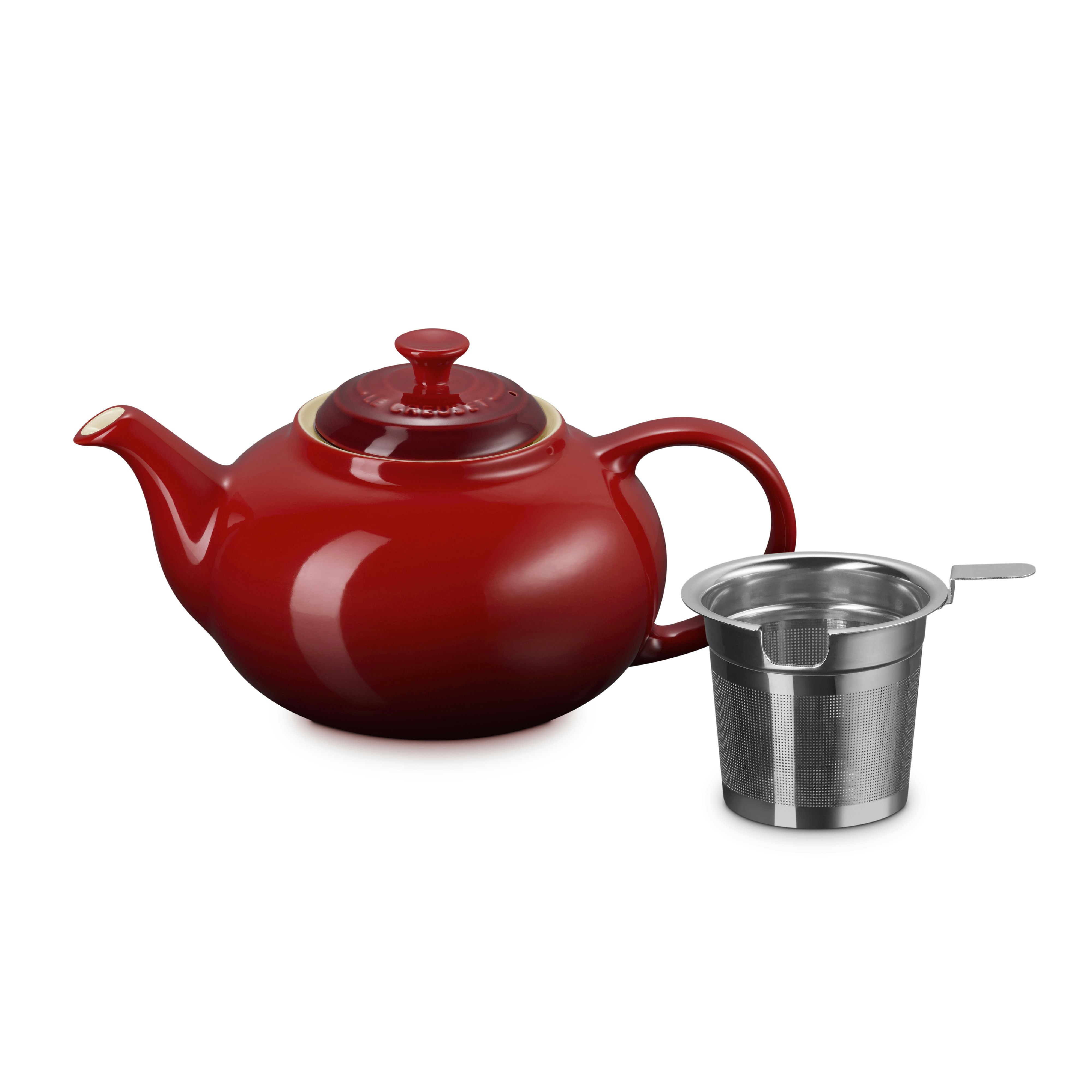 Le Creuset Signature Tekanna Med Filter 1,3l - Tebryggare & Tekannor Stengods Cerise