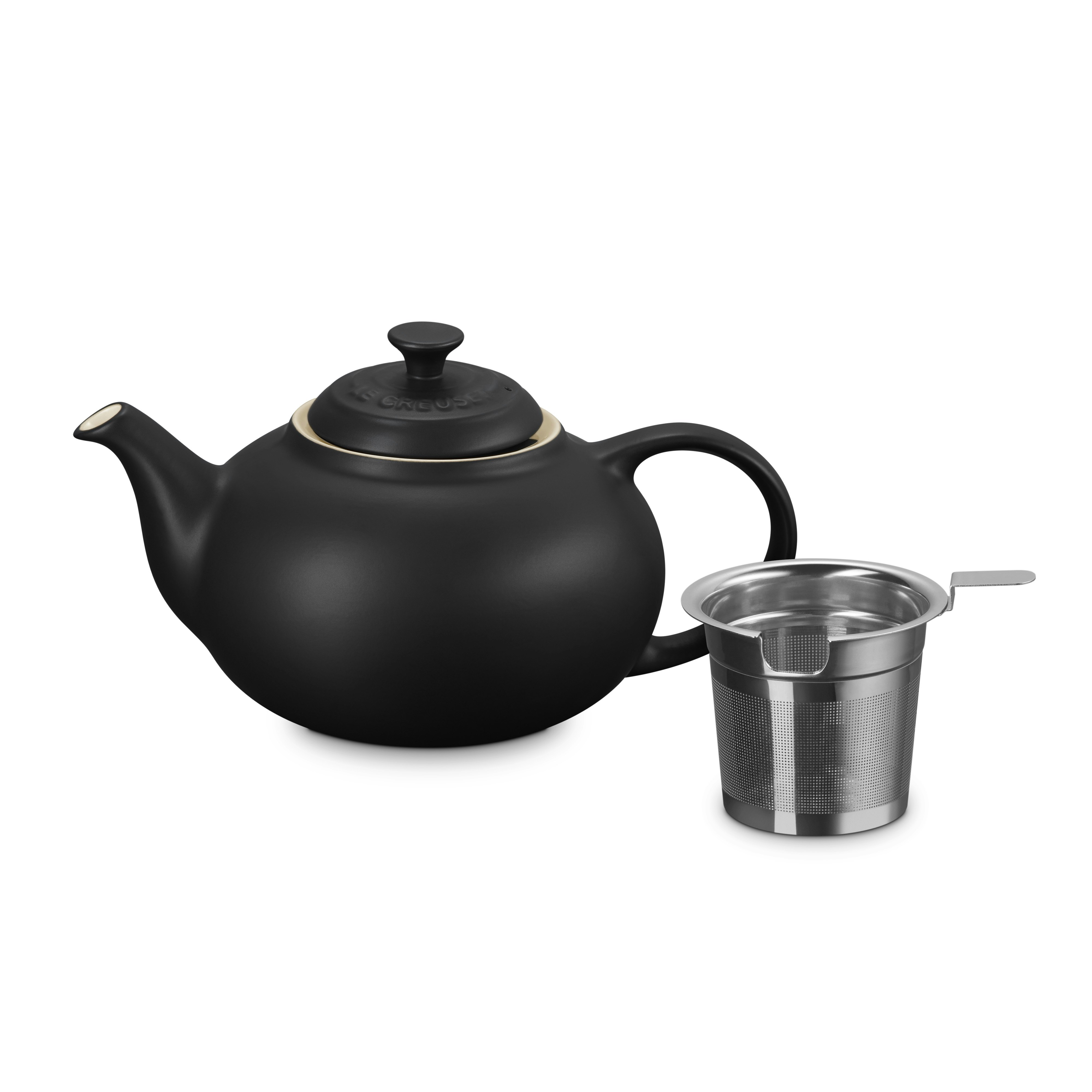Le Creuset Signature Tekanna Med Filter 1,3l Matte Black - Tebryggare & Tekannor Stengods Mattsvart