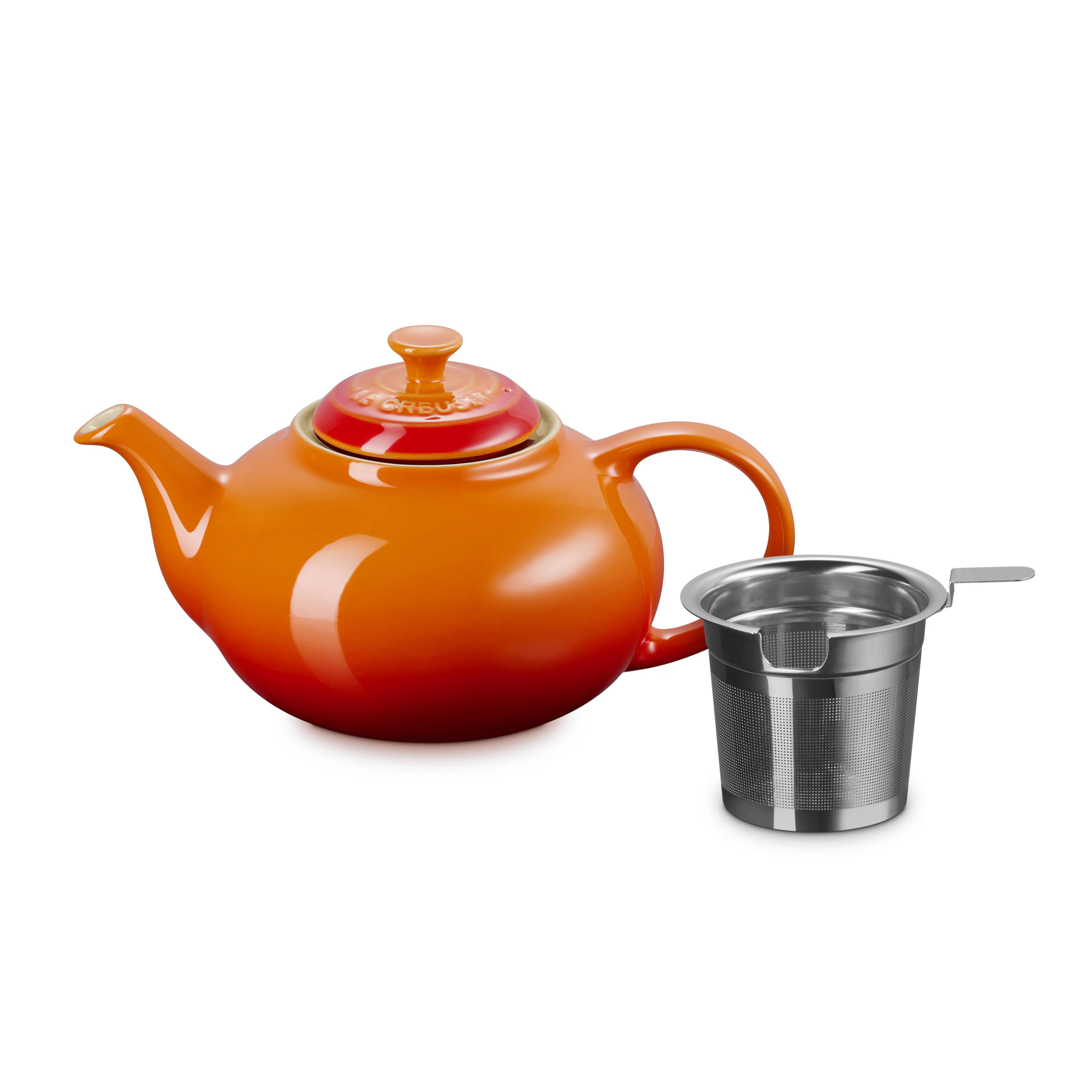 Le Creuset Signature Tekanna Med Filter 1,3l - Tebryggare & Tekannor Stengods Volcanic