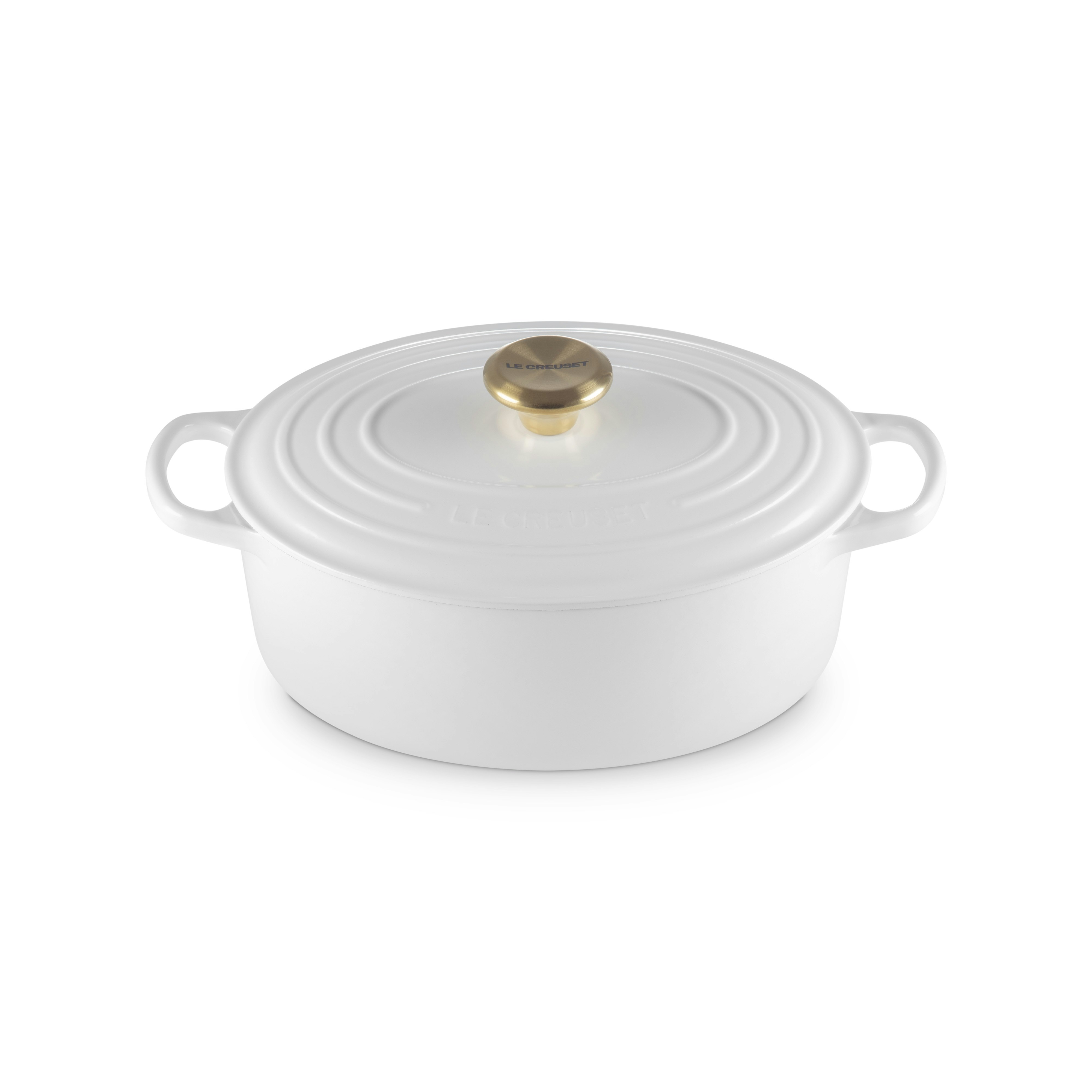 Le Creuset Signature Gryta Oval 27 Cm White - Grytor Emaljerat Gjutj&auml;rn Vit