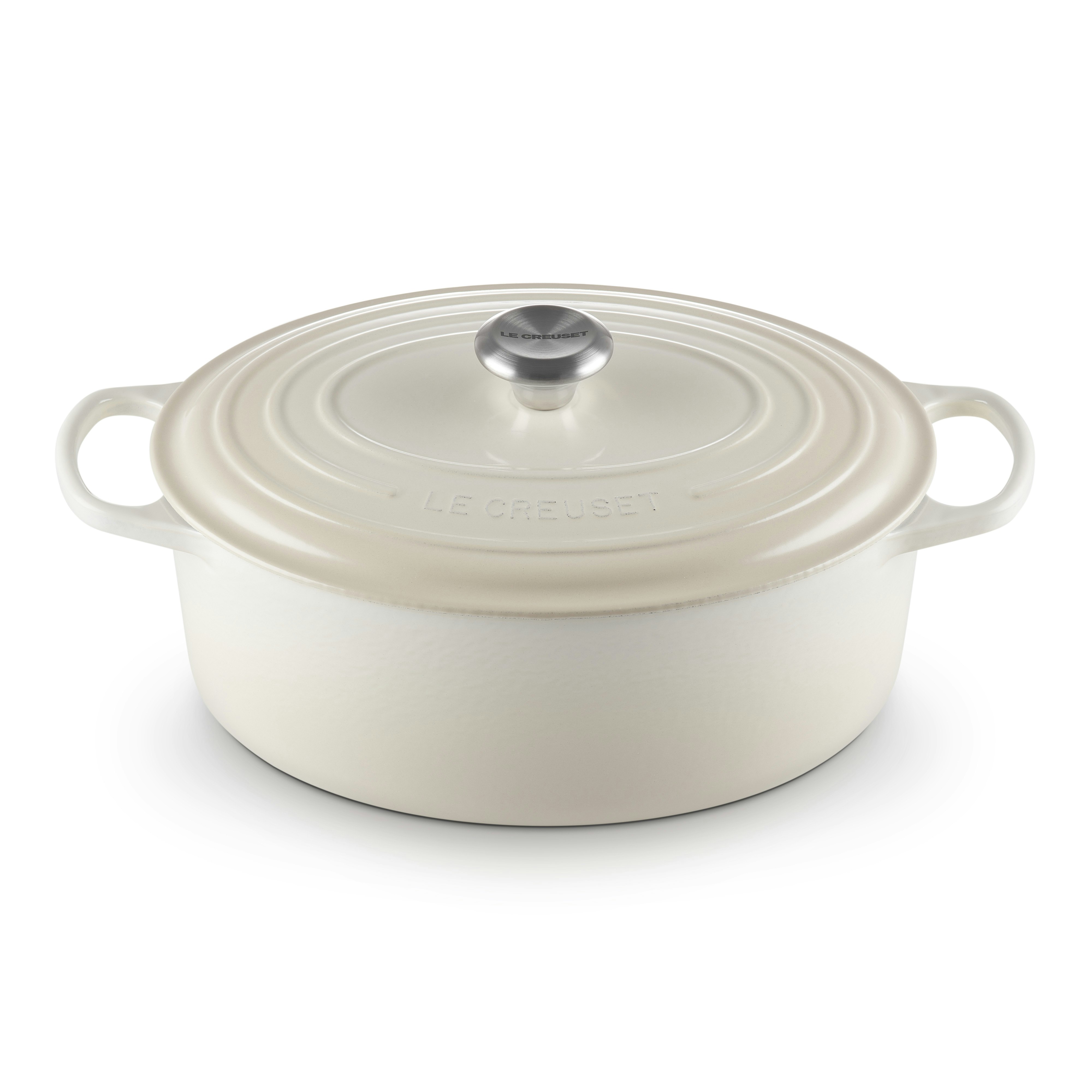 Le Creuset Signature Gryta Oval 31 Cm - Grytor Emaljerat Gjutj&auml;rn Meringue