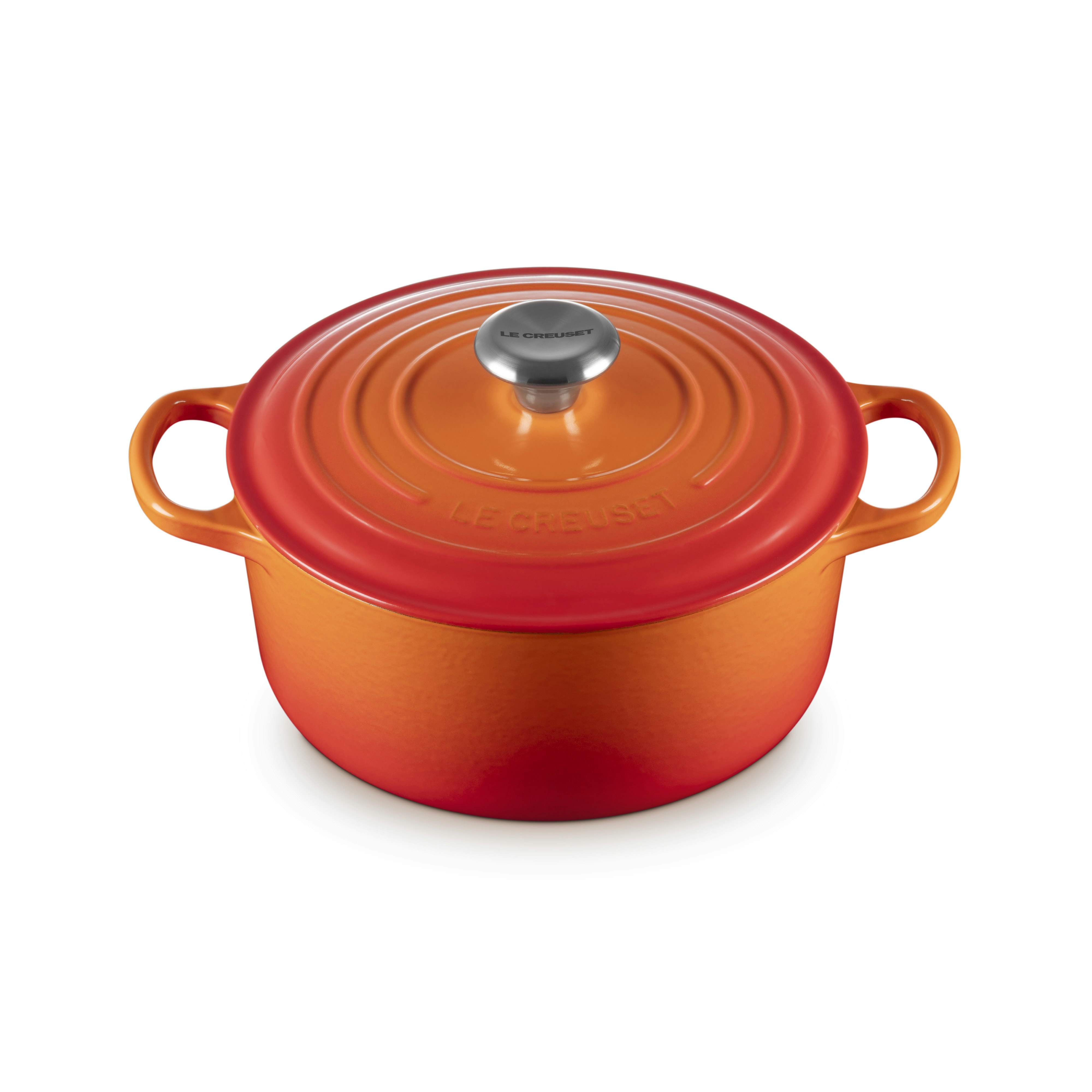 Le Creuset Signature Gryta Rund 24 Cm - Grytor Emaljerat Gjutj&auml;rn Volcanic