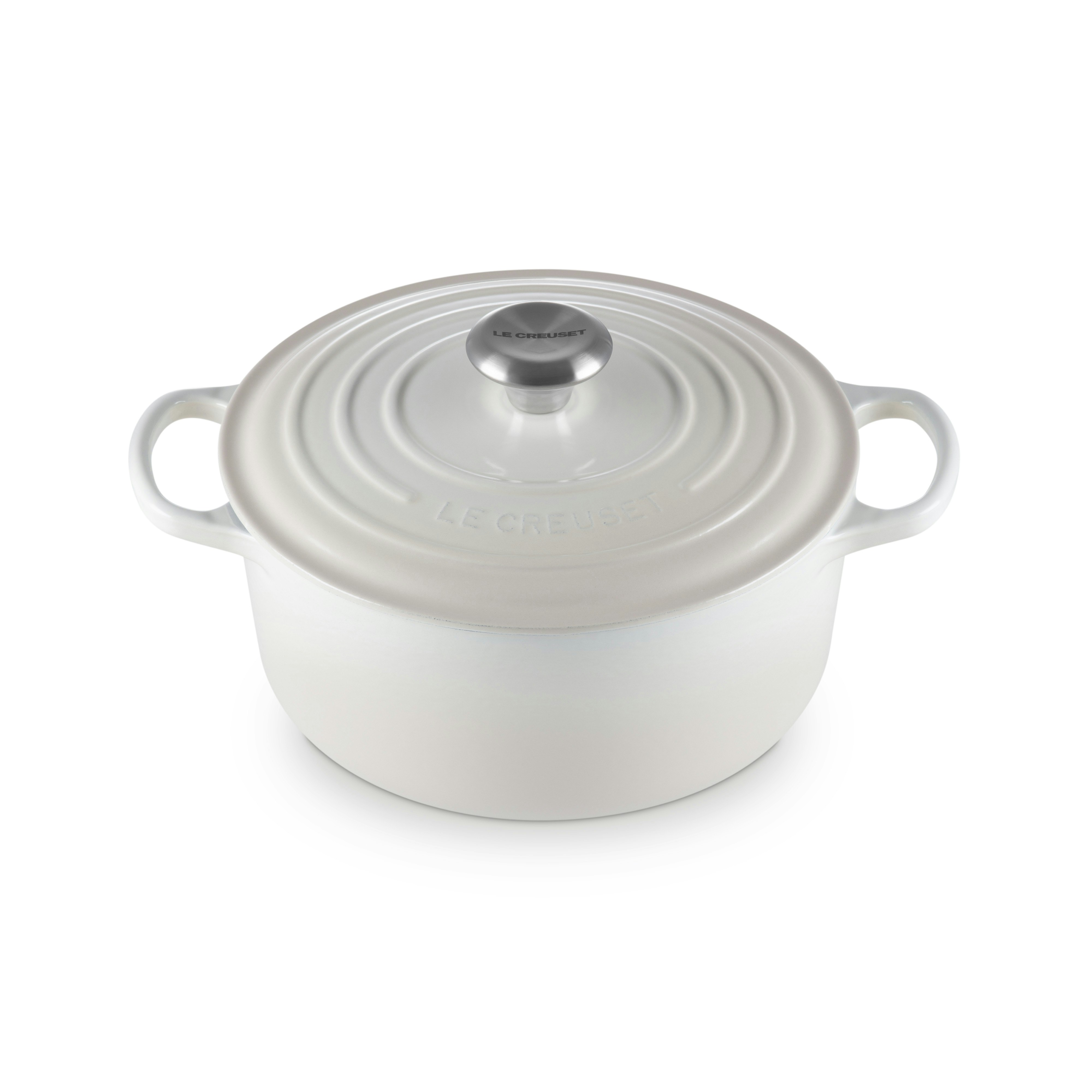Le Creuset Signature Gryta Rund 24 Cm - Grytor Emaljerat Gjutj&auml;rn Meringue