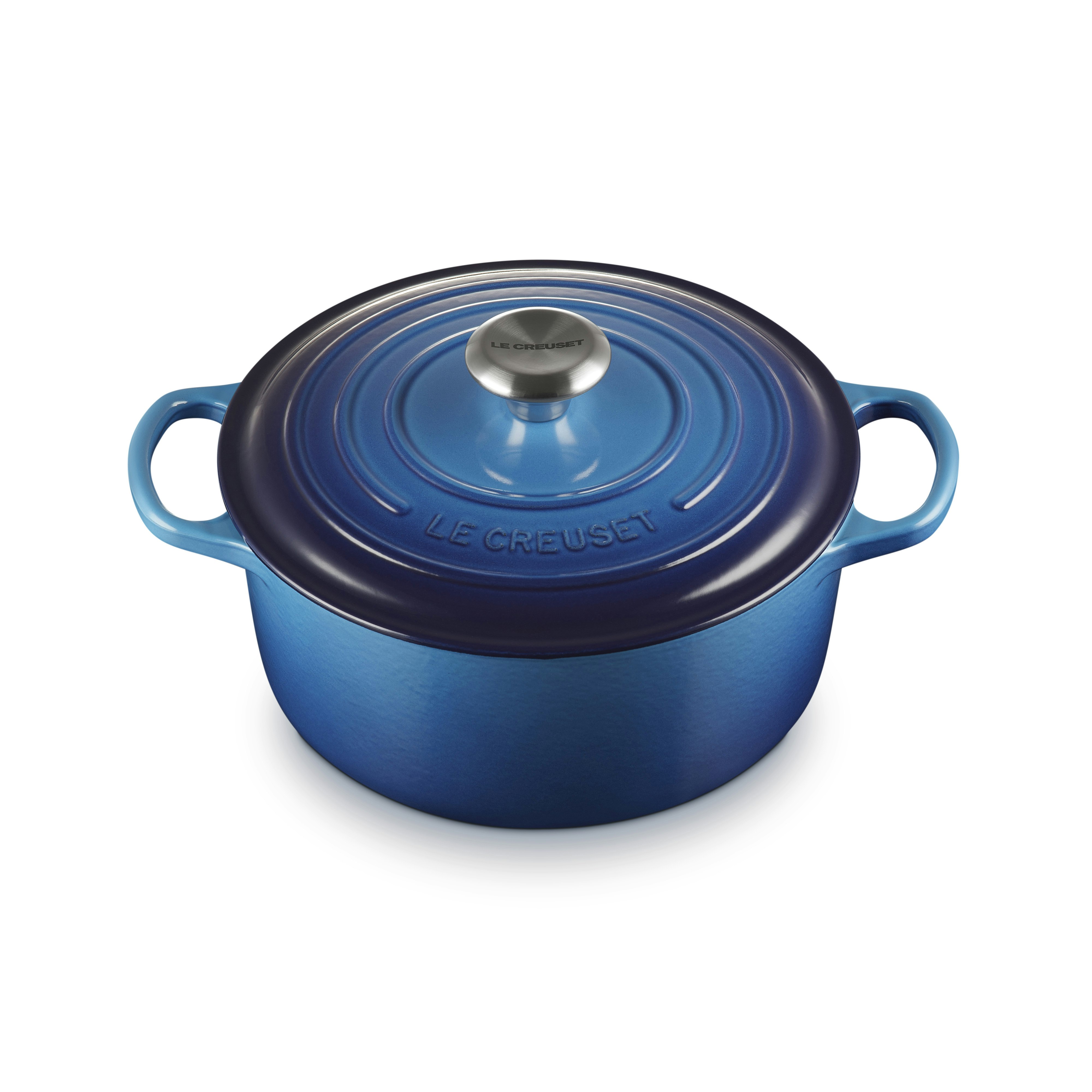 Le Creuset Signature Gryta Rund 24 Cm - Grytor Emaljerat Gjutj&auml;rn Azure