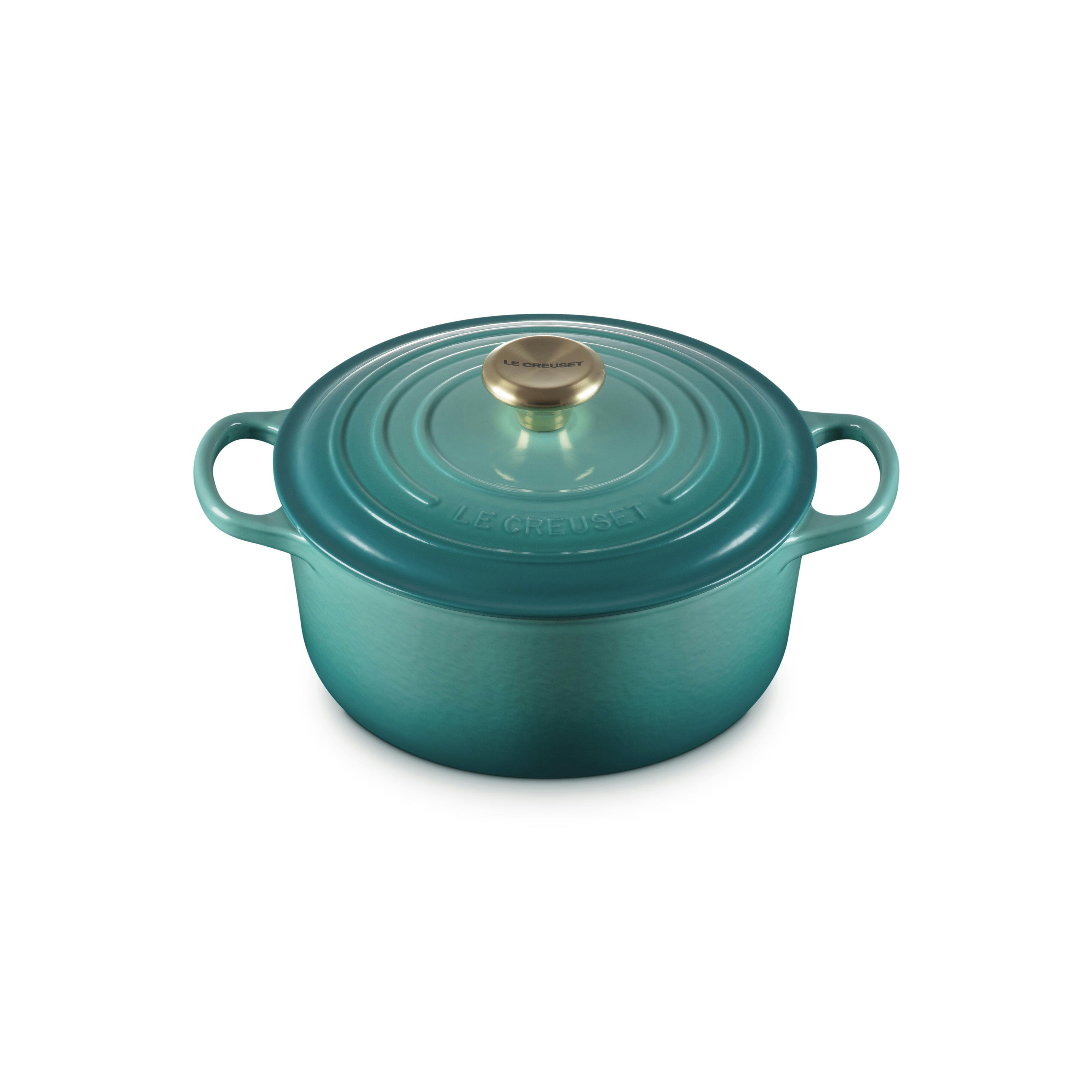 Le Creuset Signature Gryta Rund 24 Cm, - Grytor Emaljerat Gjutj&auml;rn Bleu Riviera