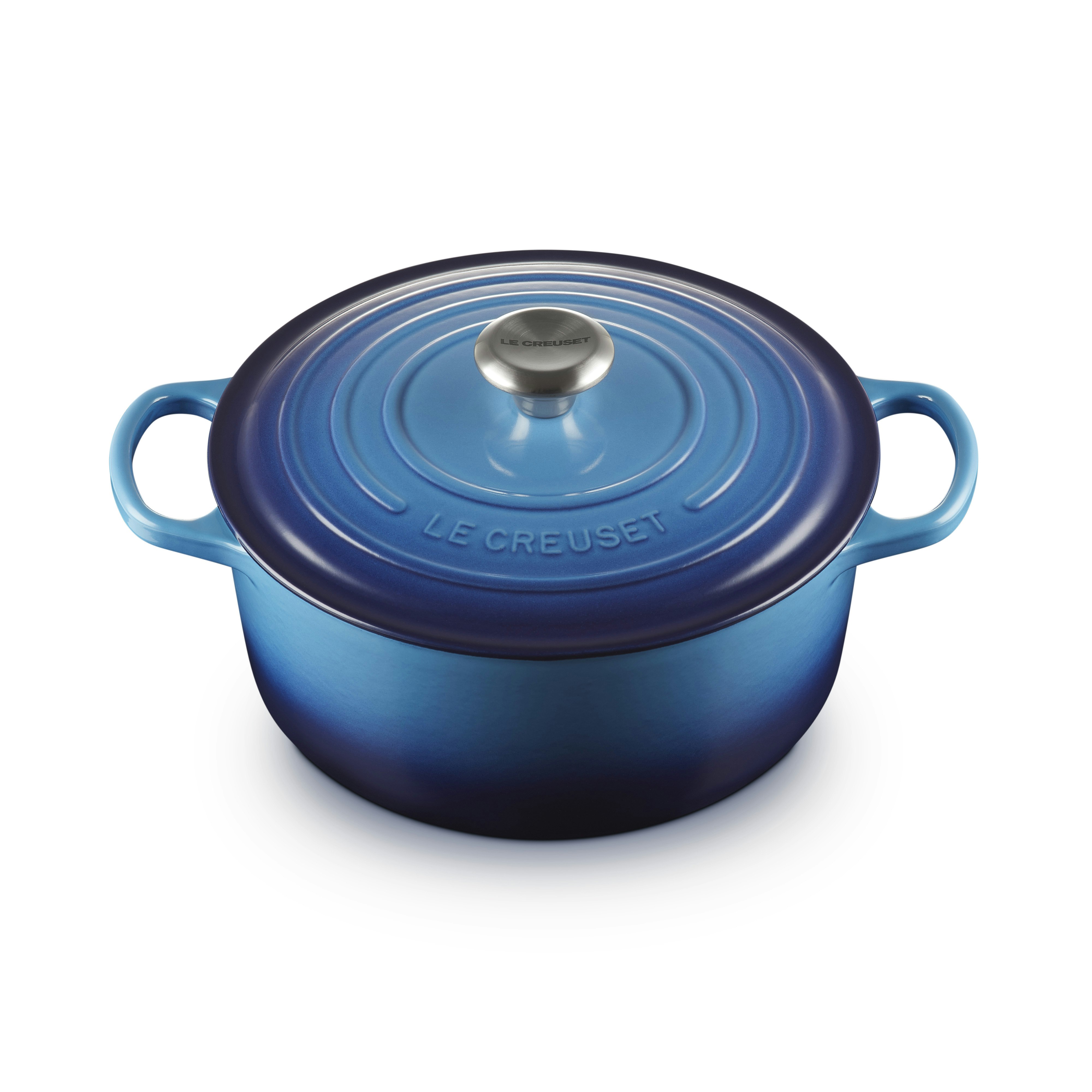 Le Creuset Signature Gryta Rund 26 Cm - Grytor Emaljerat Gjutj&auml;rn Azure
