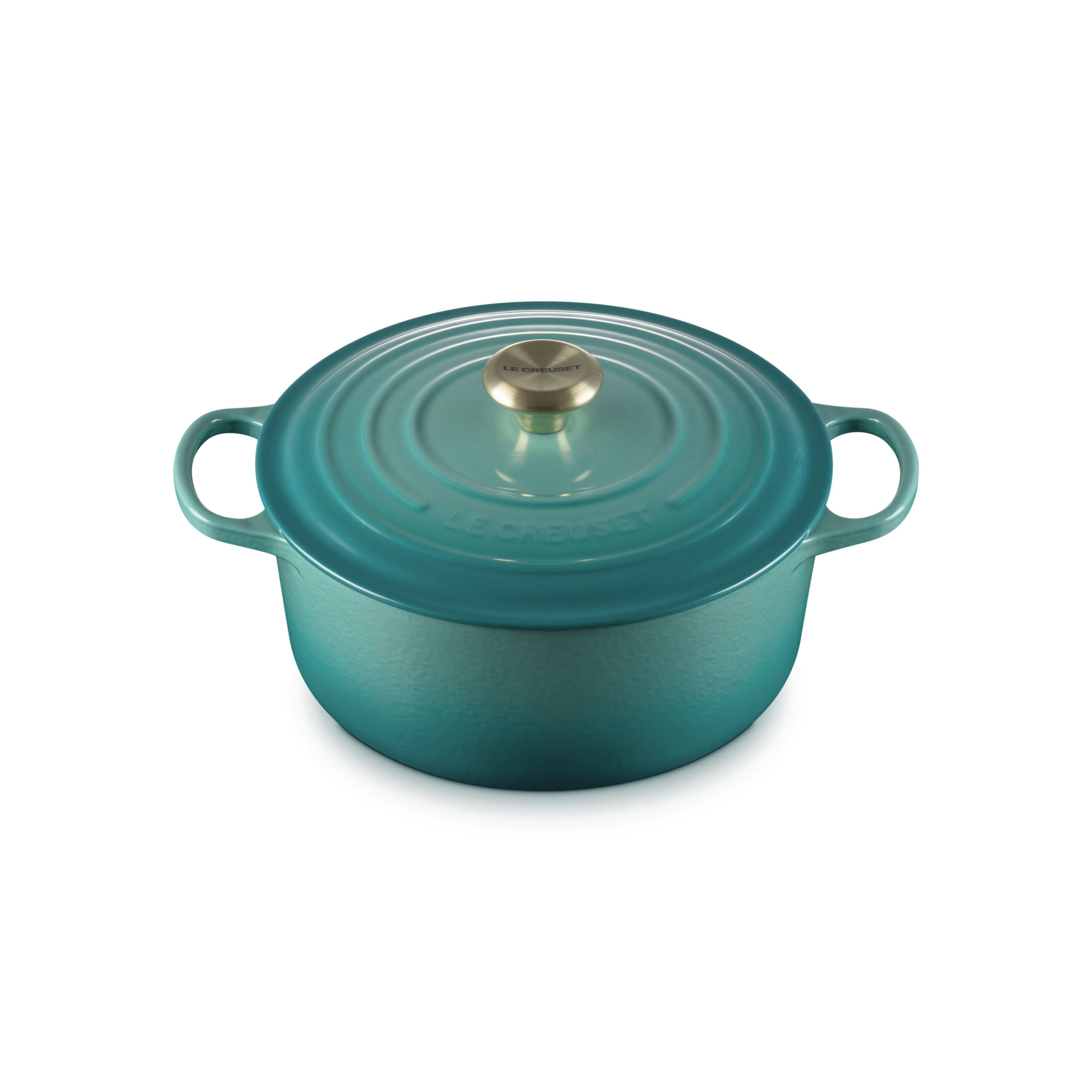 Le Creuset Signature Gryta Rund 26 Cm - Grytor Emaljerat Gjutj&auml;rn Bleu Riviera