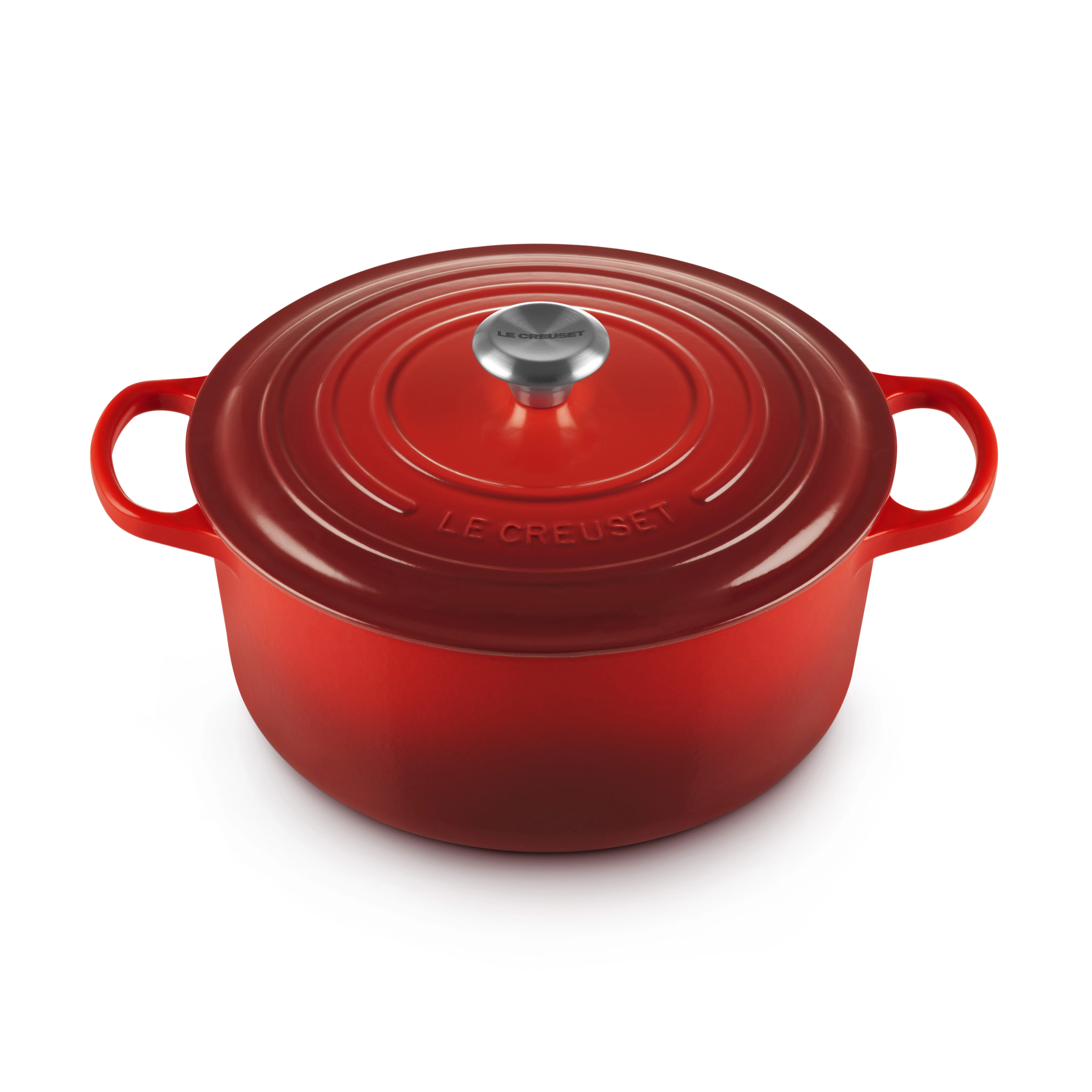 Le Creuset Signature Gryta Rund 28 Cm - Grytor Emaljerat Gjutj&auml;rn Cerise