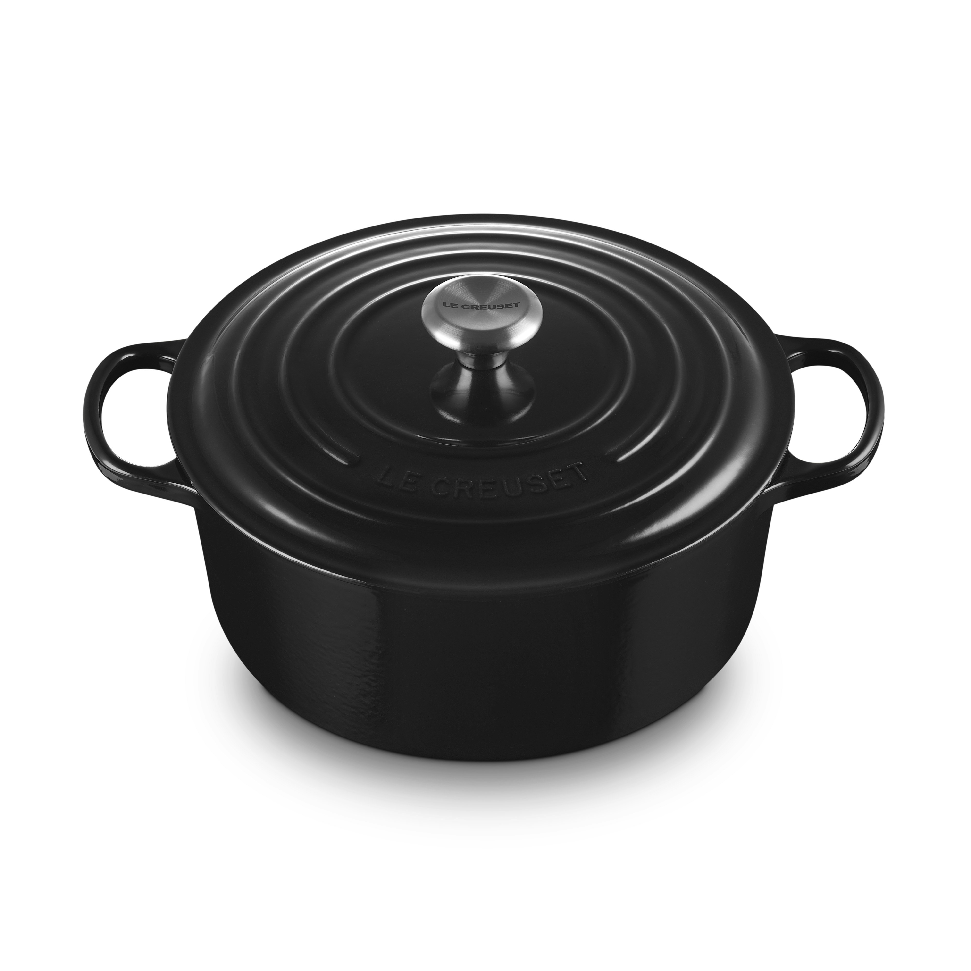 Le Creuset Signature Gryta Rund 28 Cm Black - Grytor Emaljerat Gjutj&auml;rn Svart