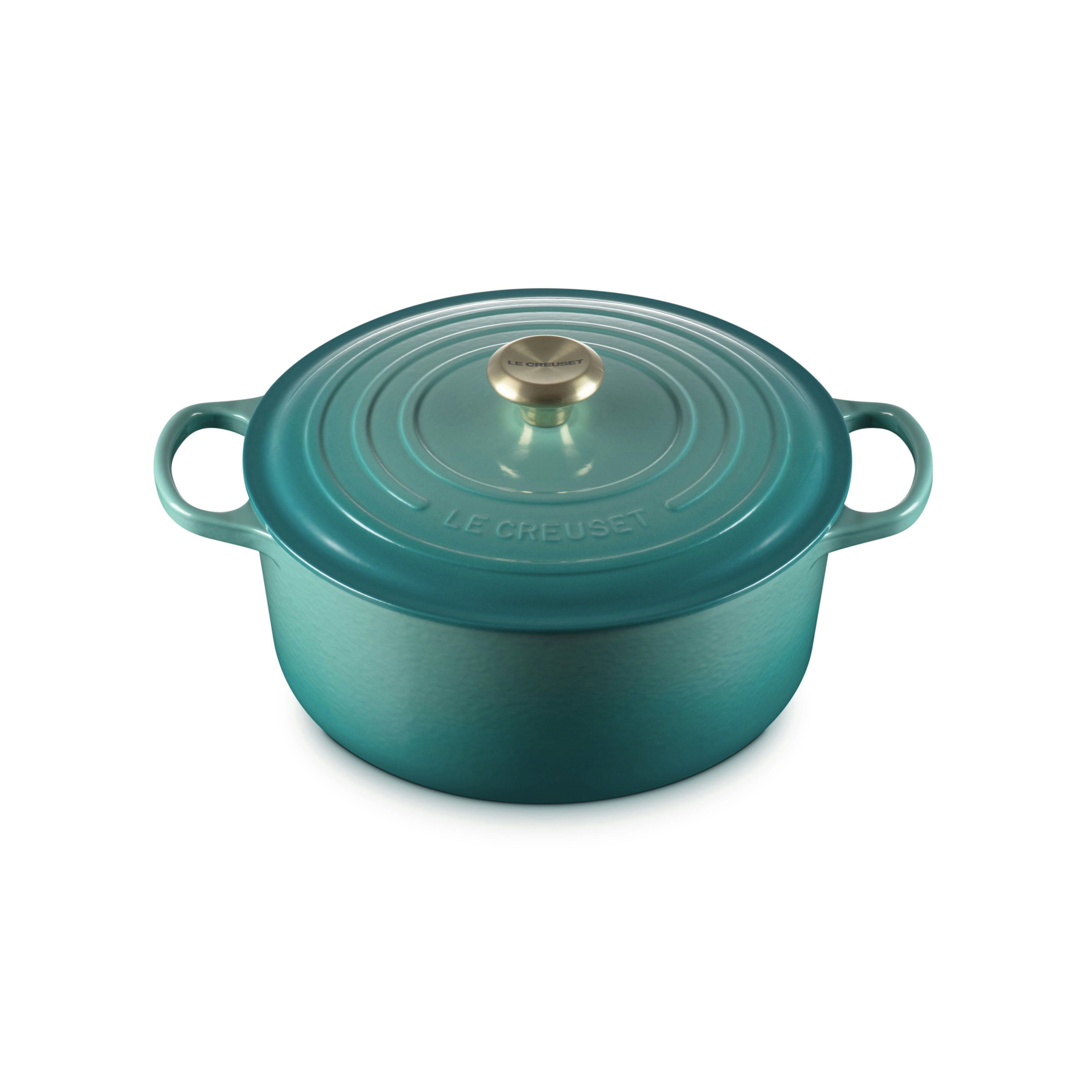 Le Creuset Signature Gryta Rund 28 Cm - Grytor Emaljerat Gjutj&auml;rn Bleu Riviera