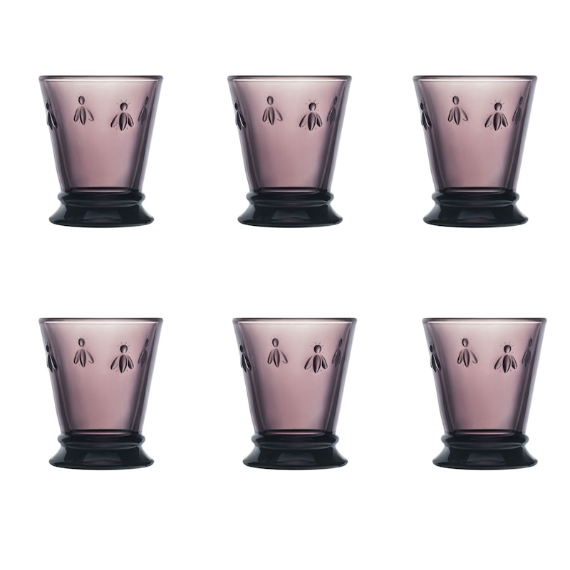 Abeille Dricksglas 6-pack, Aubergine