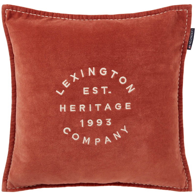 1993 Logo Organic Cotton Velvet Kuddfodral 50x50 cm, Rust Red