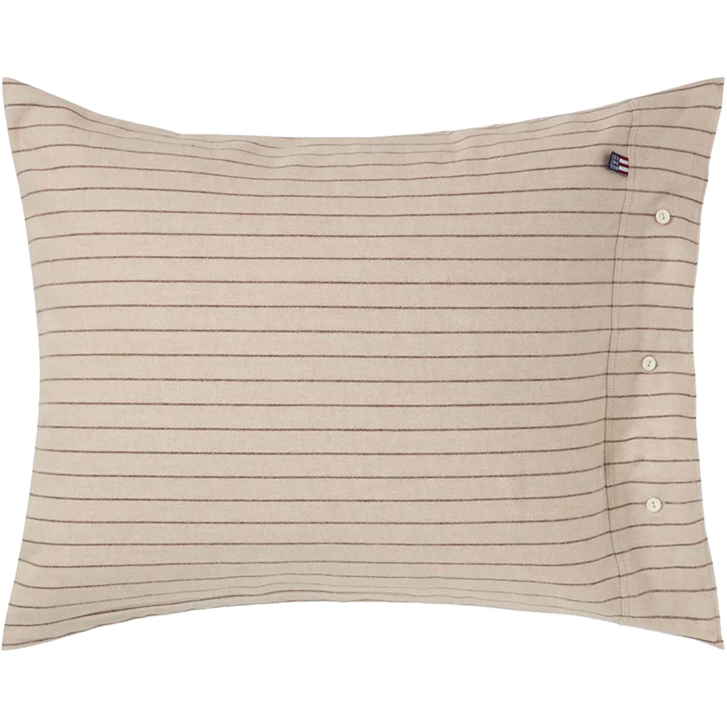 Pinstriped Örngott 50x60 cm, Beige / Brun
