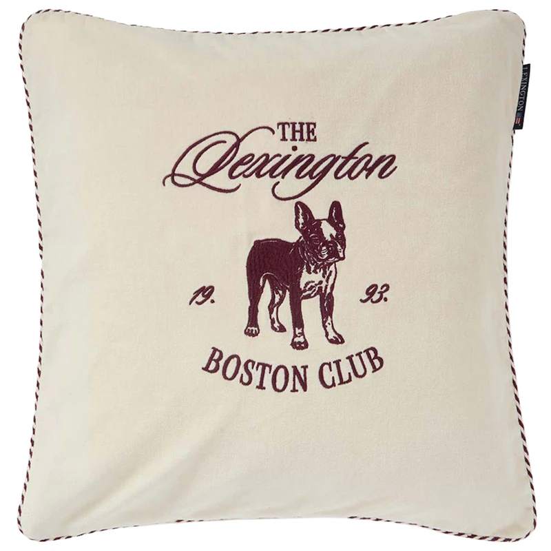 Boston Club Kuddfodral 50x50 cm, Ljusbeige / Fikon