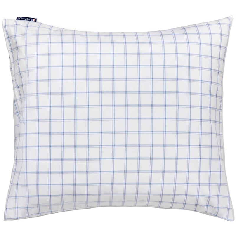 Check Lyocell Oxford Örngott 65x65 cm Vit/Blå