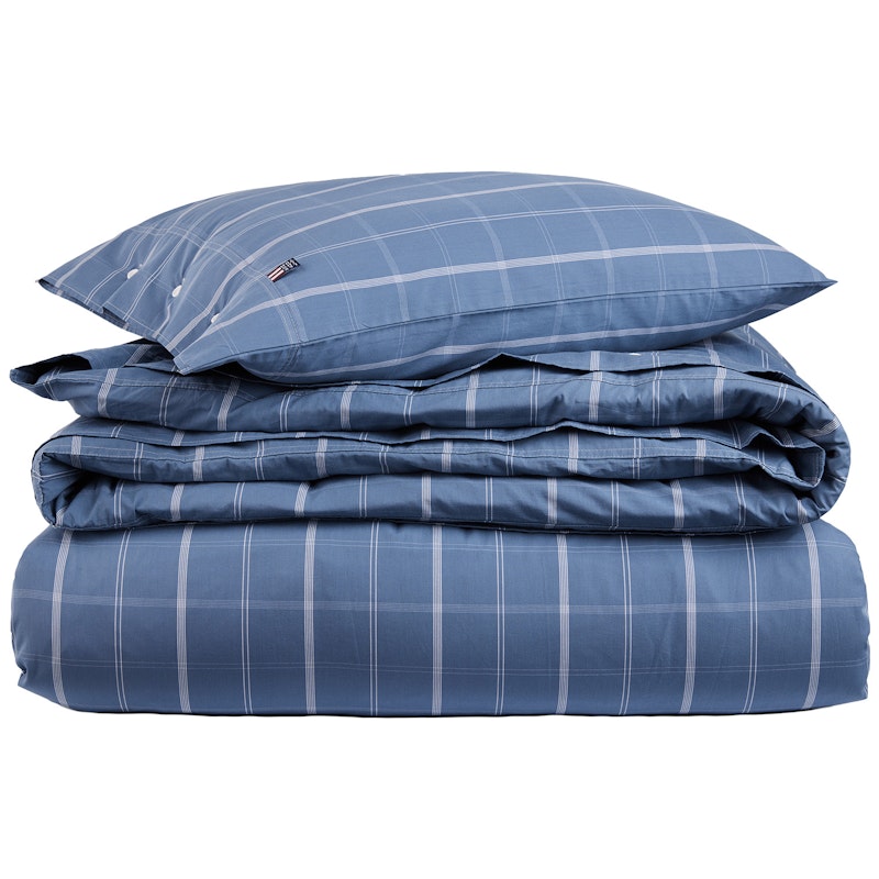 Checked Bäddset 220x220 + 50x60x2, Blå