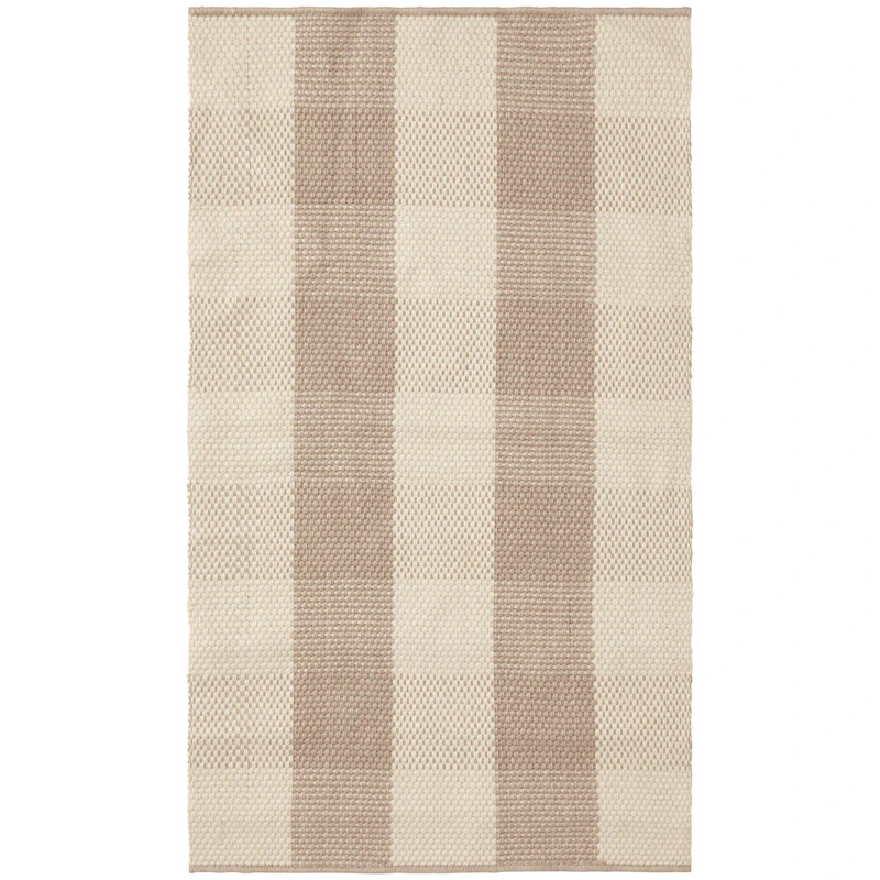 Checked Jute Matta 70x130 cm, Beige/Natural