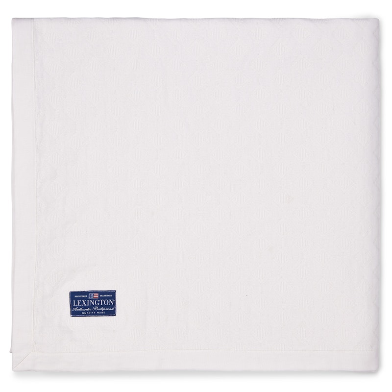 Diamond Jacquard Överkast 160x240 cm, Vit