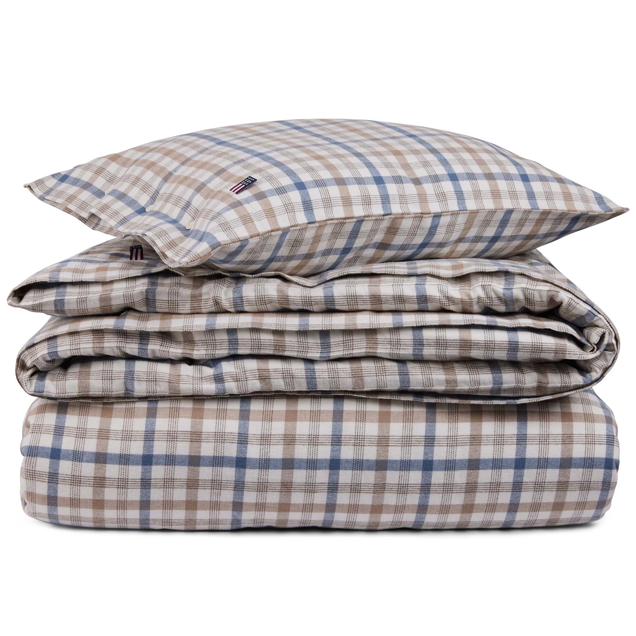 Lexington Flannel Bäddset 150x210 Cm + 50x60 - Bäddset Bomullsflanell Beige