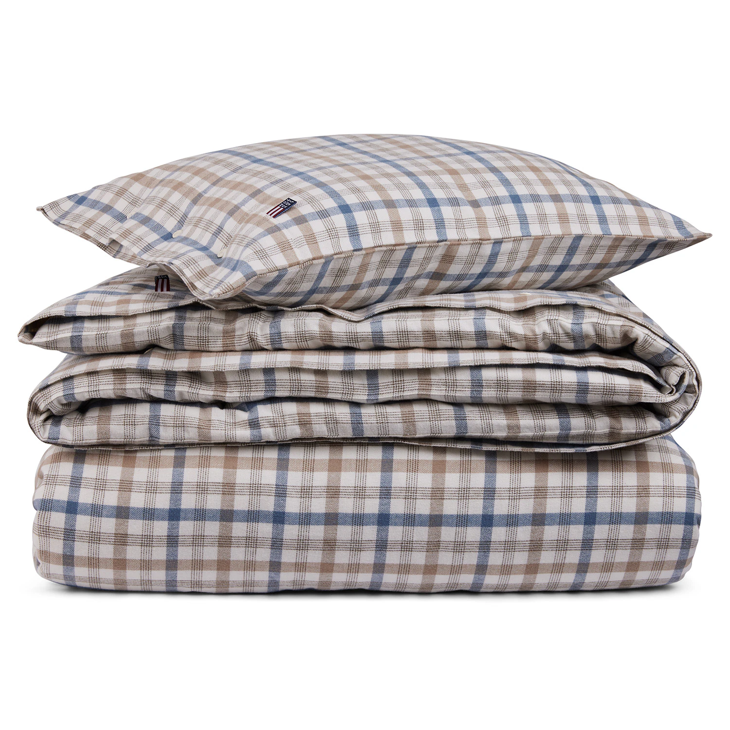 Lexington Flannel Bäddset 220x220 Cm + 50x60x2 - Bäddset Bomullsflanell Vit