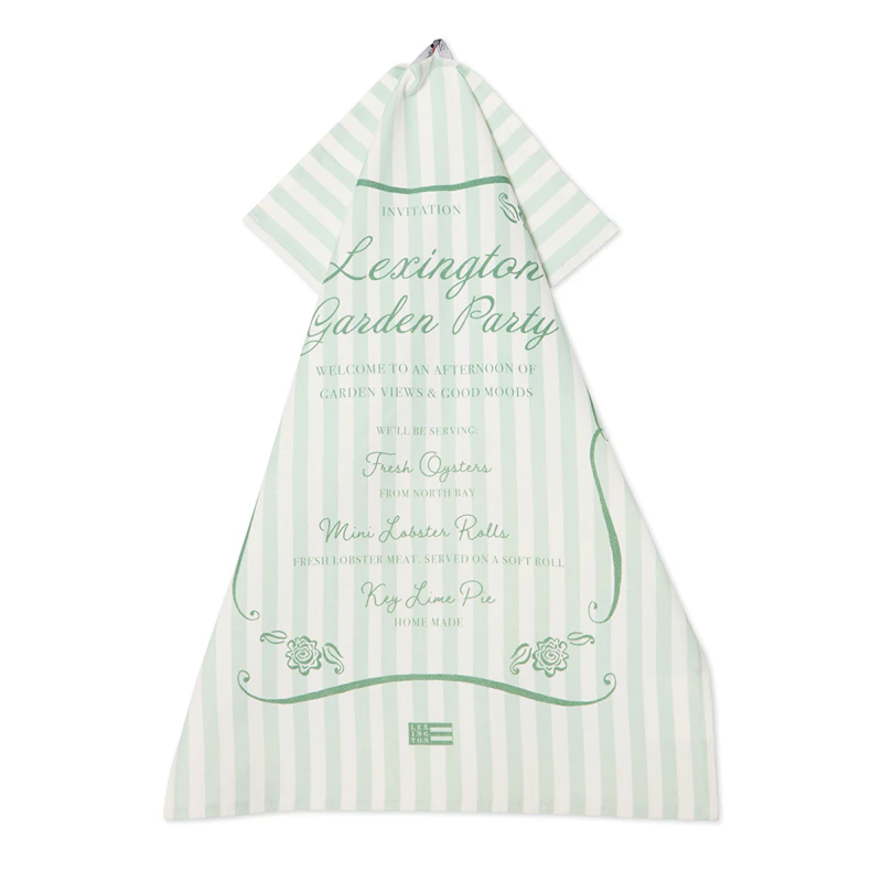 Kökshandduk 50x70 cm, Grön / Vit