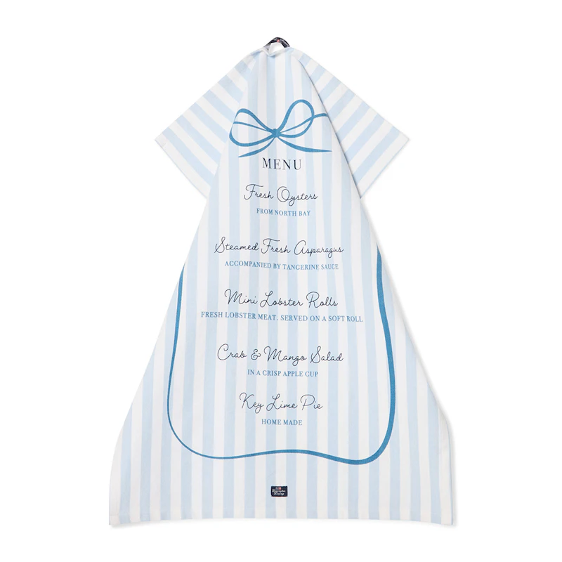 Kökshandduk 50x70 cm, Blå / Vit