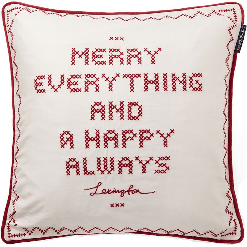 Happy Always Organic Cotton Kuddfodral 50x50 cm, Snow White / Röd