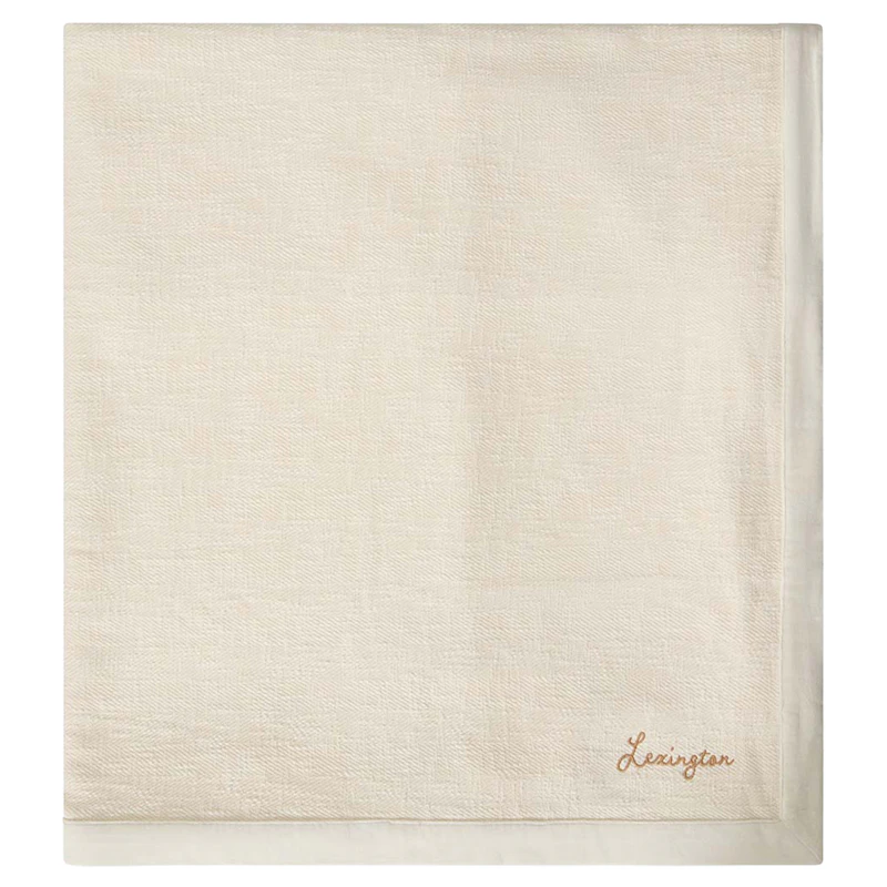 Herringbone Överkast 260x240 cm, Ljusbeige