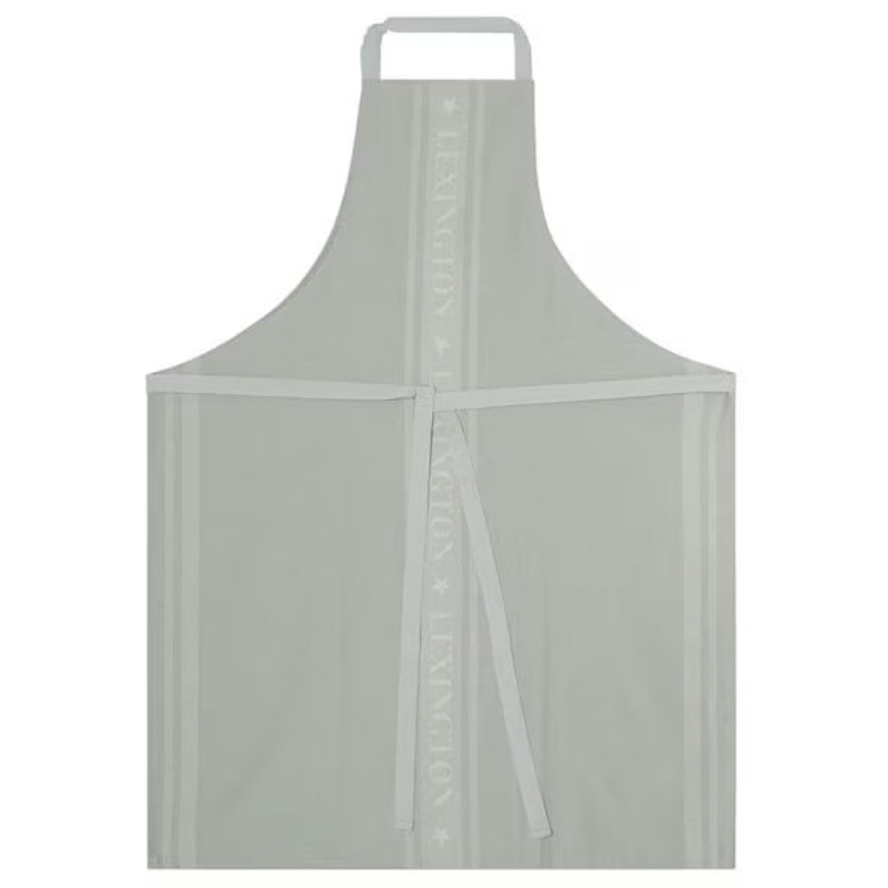 Icons Cotton Jacquard Star Förkläde, Vit / Sage Green