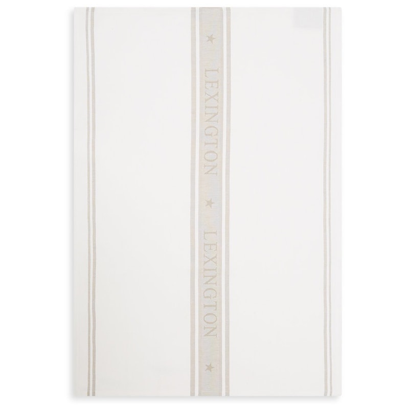 Icons Jacquard Star Kökshandduk, Vit / Beige