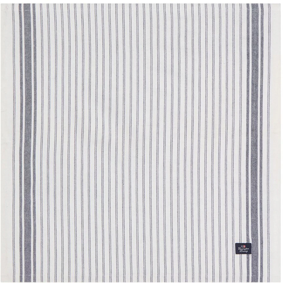 Lexington Icons Striped Organic Cotton Oxford Servett / Dress Blue - Servetter & Tillbehör Bomull Vit
