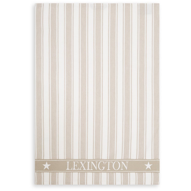 Icons Twill Waffle Striped Kökshandduk, Beige