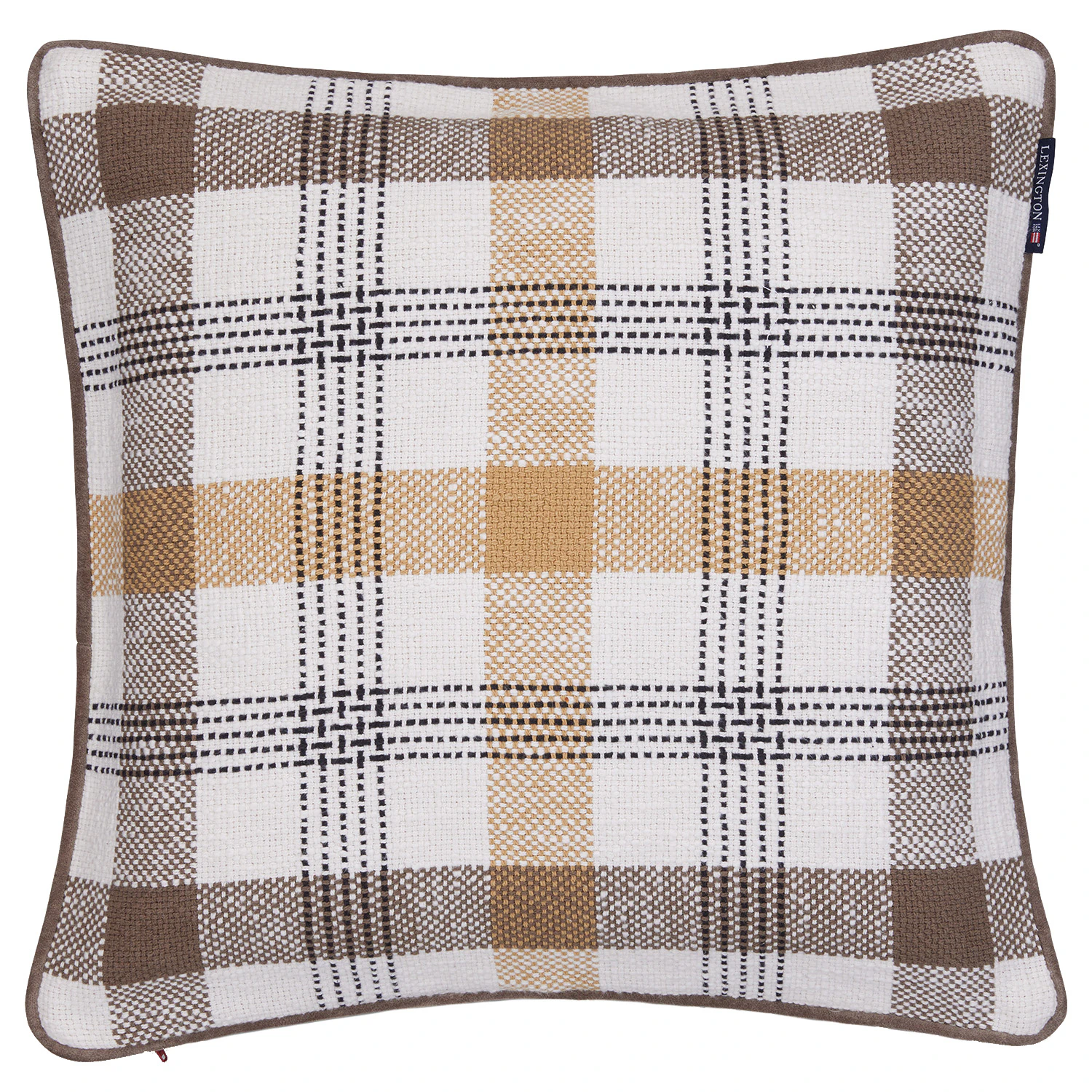 Lexington Kuddfodral 50x50 Cm Oliv/oat - Prydnadskuddar & Fodral Återvunnen Bomull Olivgrön