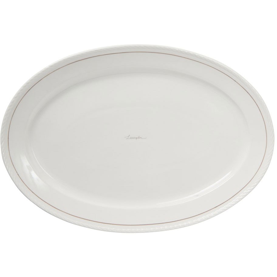 Lexington Porcelain Fat Oval / Beige - Uppl&auml;ggningsfat Porslin Vit
