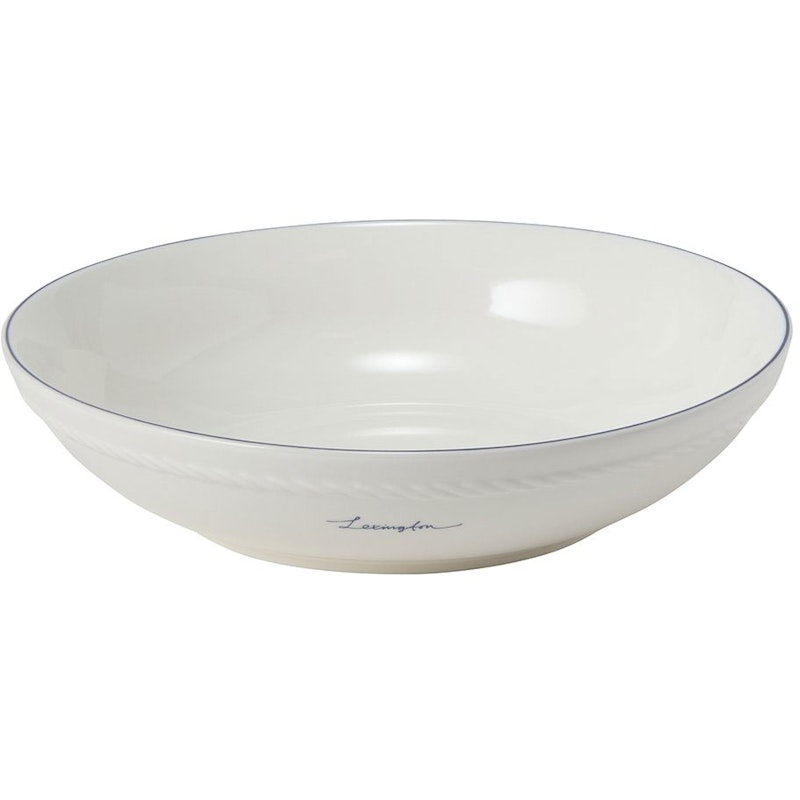 Lexington Porcelain Medium Skål 22 cm, Vit / Mörkblå