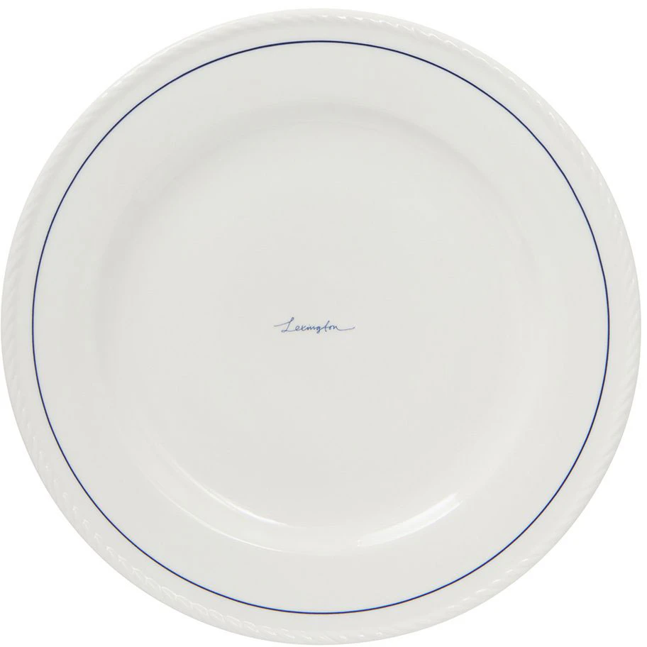 lexington porcelain middagstallrik 27,5 cm 4-pack / mörkblå - porslin vit