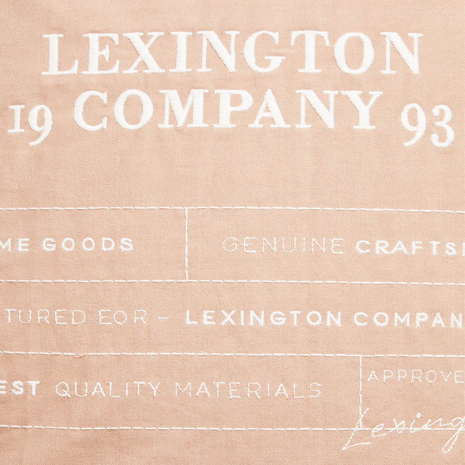 Lexington Logo Organic Cotton Canvas Kuddfodral 50x50 Cm /beige, vit från Lexington, bild 2