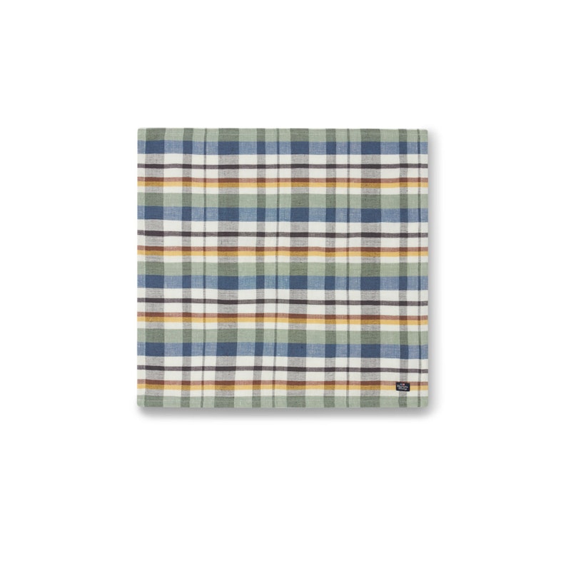 Multi Checked Cotton/Linen Servett 50x50 cm