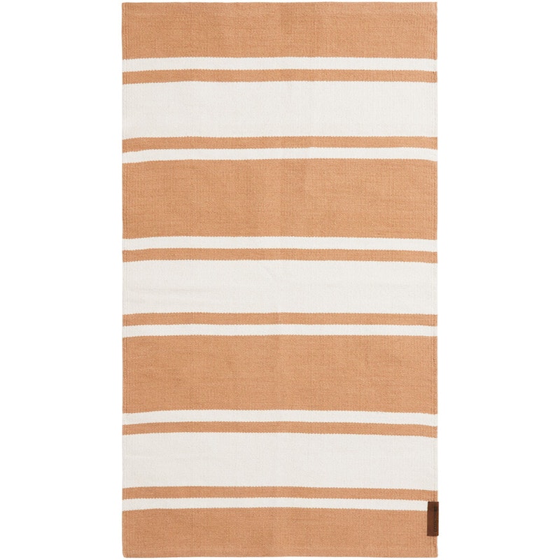 Organic Striped Cotton Matta 170x240 cm, Beige