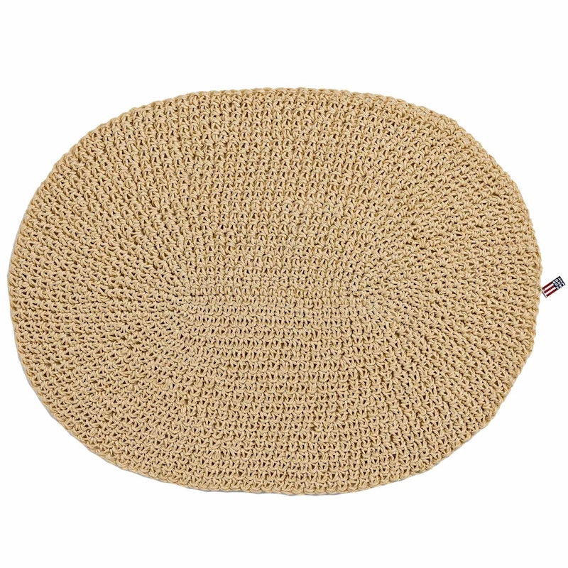 Oval Paper Straw Bordstablett 35x45 cm, Natur