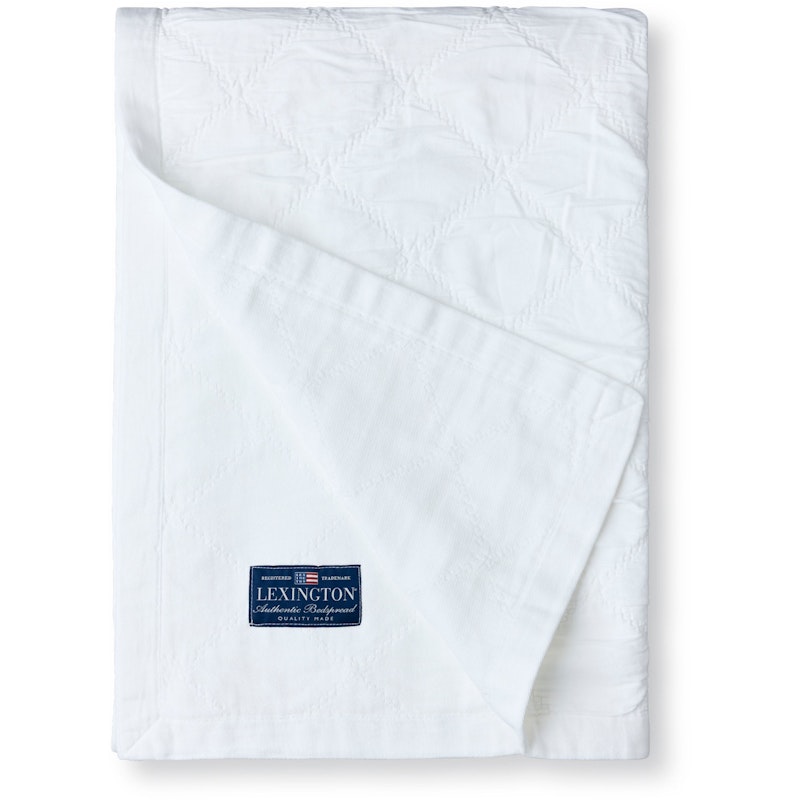 Signature Star Organic Cotton Quilted Överkast 260x240 cm, Vit