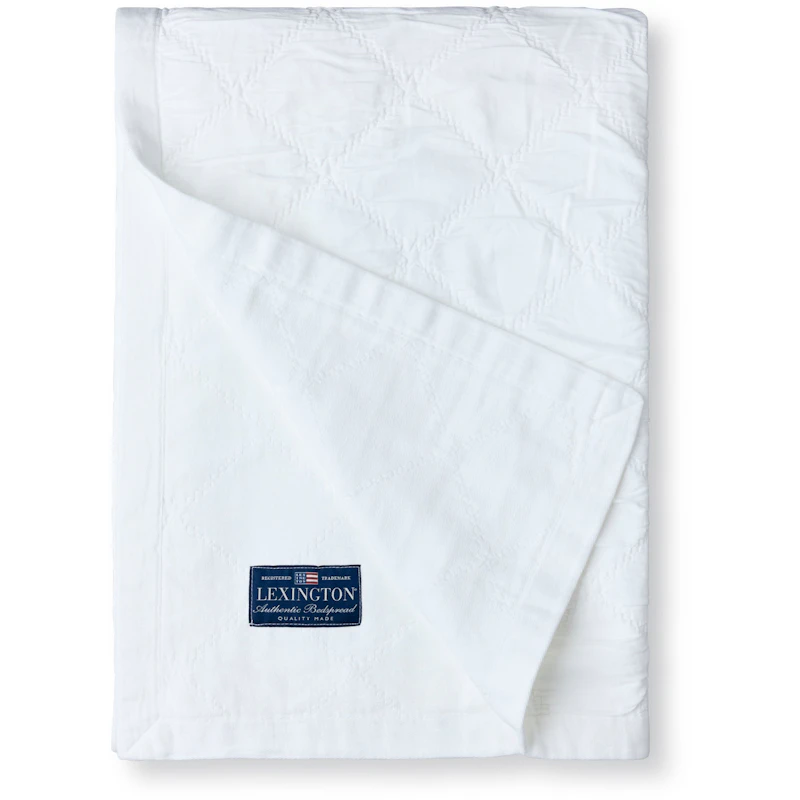 Signature Star Organic Cotton Quilted Överkast 160x240 cm, Vit