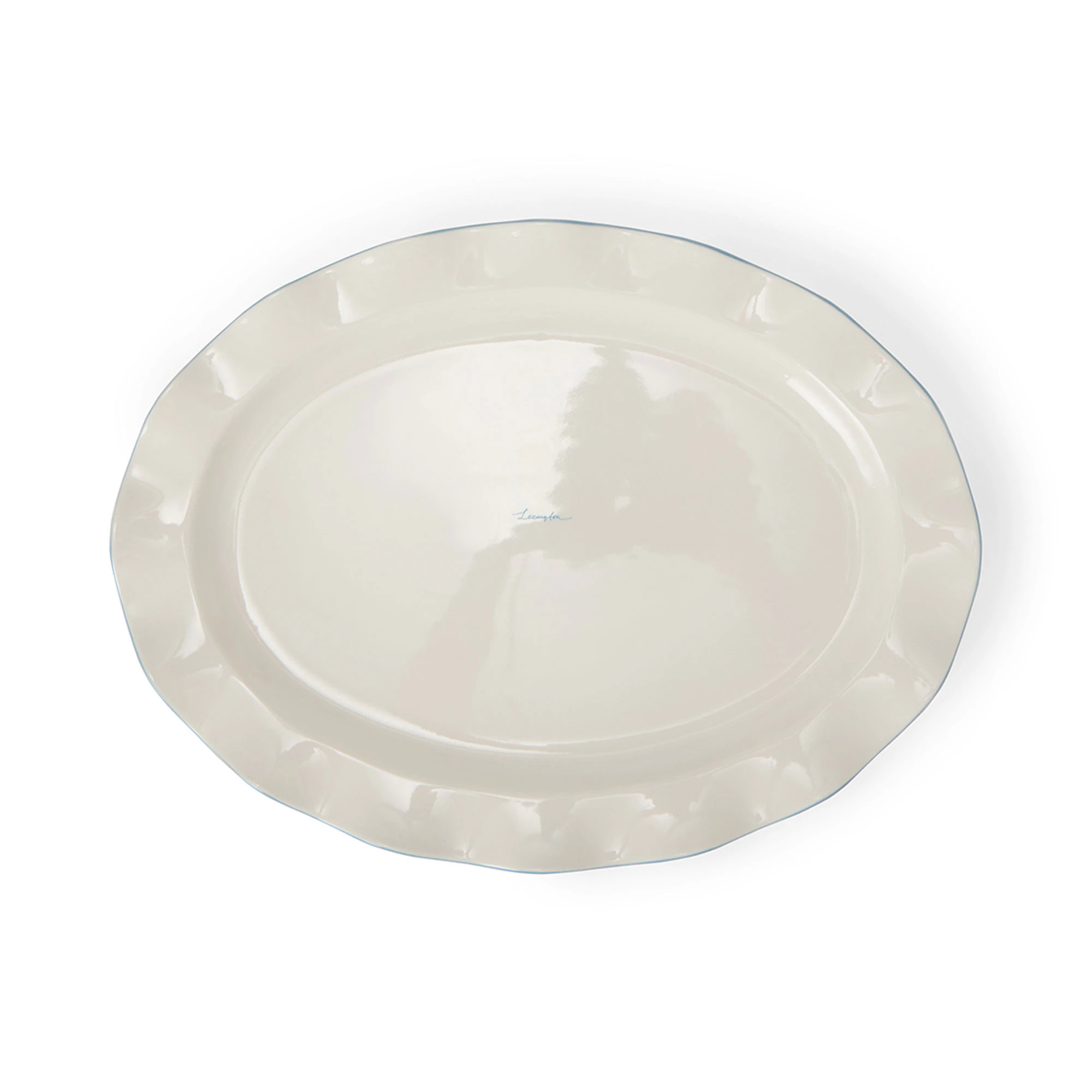Lexington Serveringsfat 42x29 Cm - Uppl&auml;ggningsfat Stengods Vit