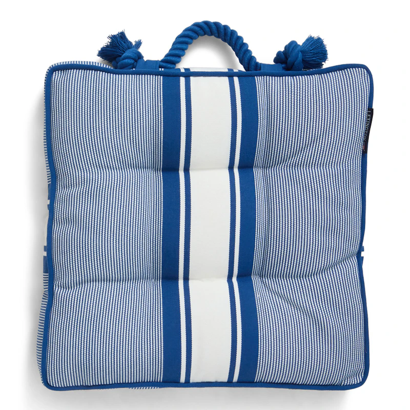 Sittdyna 40x40 cm, Vit / Blå