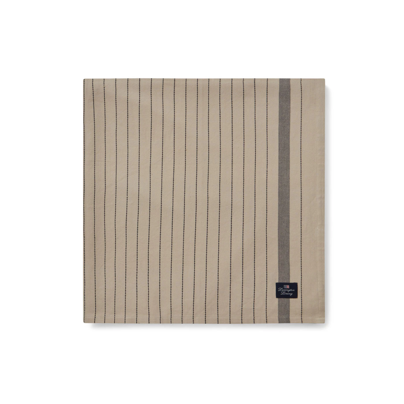 Lexington Striped Organic Cotton Duk /mörkgrå 150x250 Cm - Dukar & löpare Bomull Beige