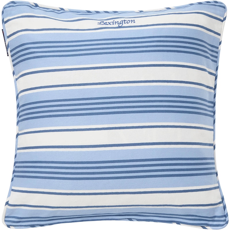 Striped Organic Kuddfodral 50x50 cm, Blå