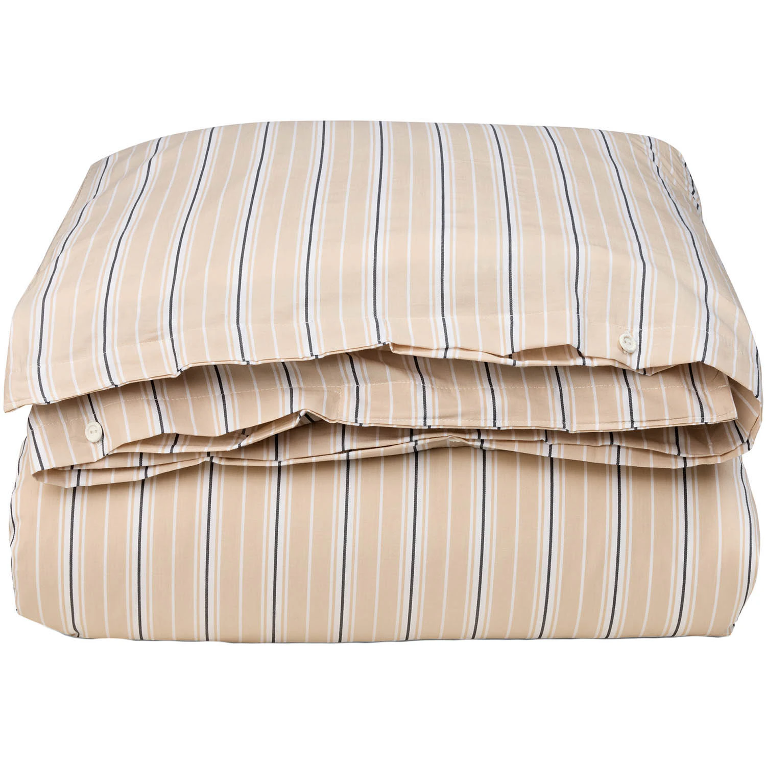 Lexington Striped Cotton Poplin Bäddset 220x220 + 50x60x2 Cm Beige, vit från Lexington, bild 2