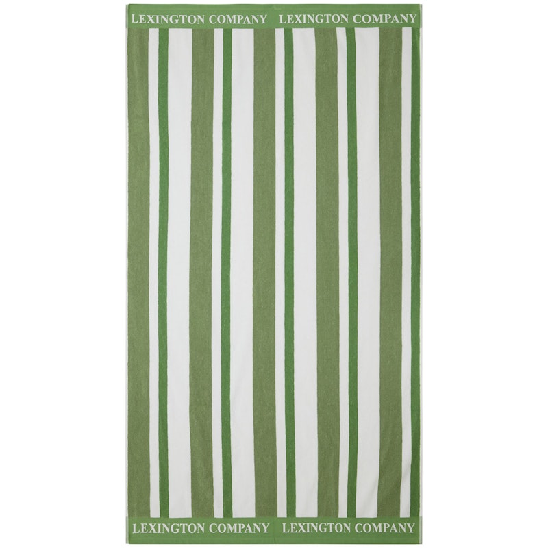 Striped Strandhandduk 100x180 cm, Grön