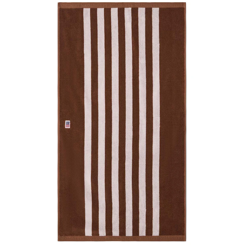 Randig Frottéhandduk 70x130 cm, Fudge / Snövit