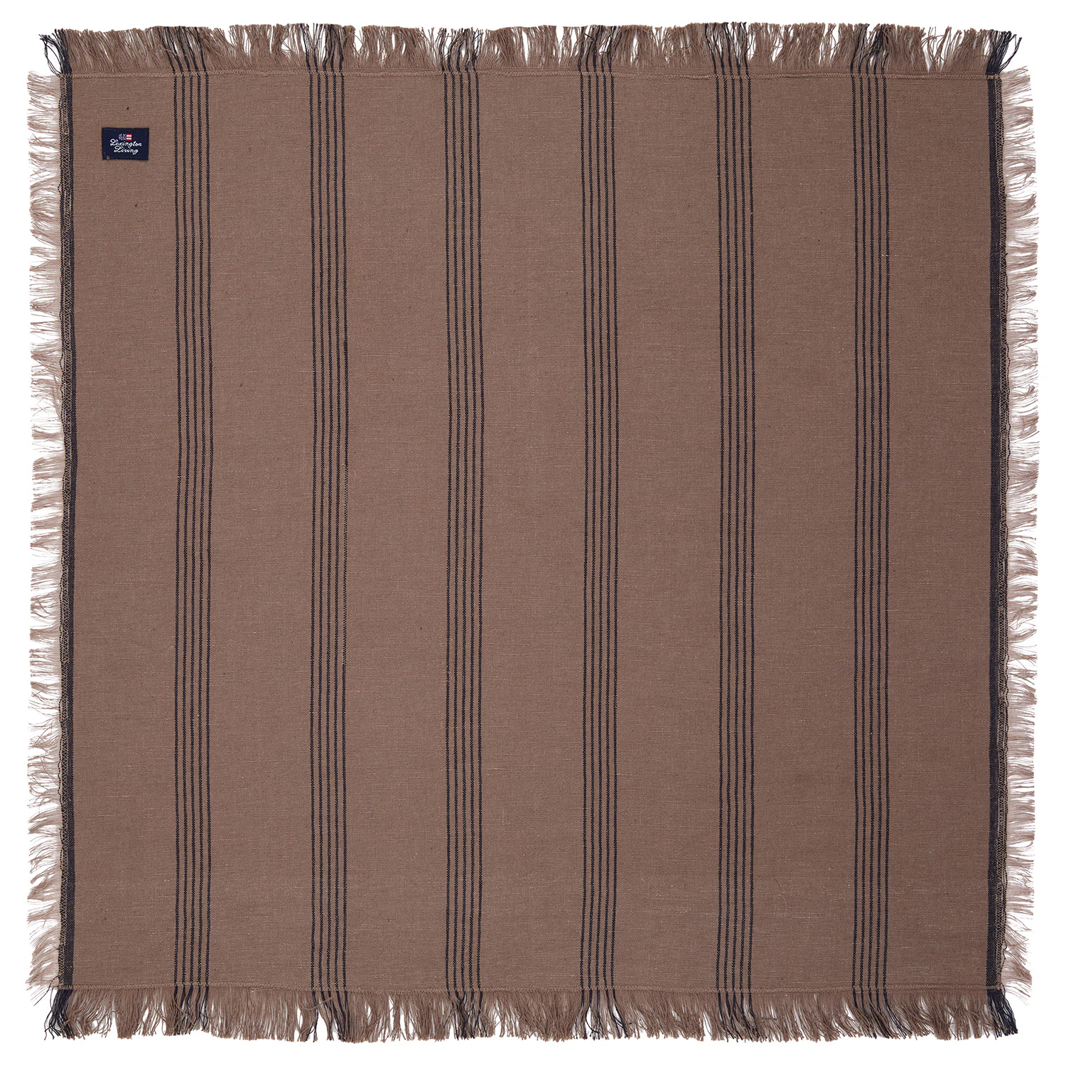 Lexington Striped Tygservett Med Fransar 50x50 Cm - Servetter & Tillbehör Bomull Brun